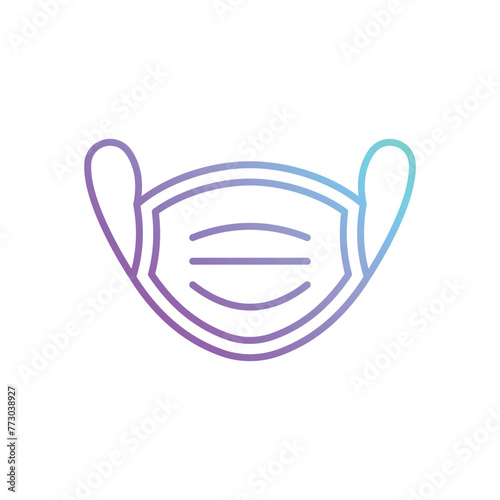 Gradient Color Facemask vector icon