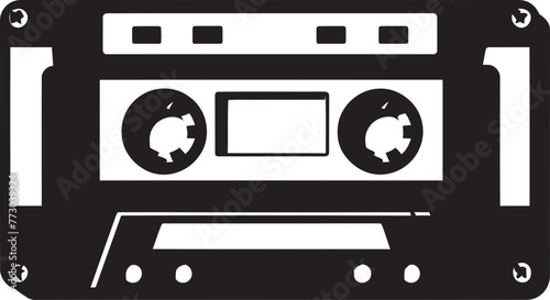 Melodic Memories Vintage Cassette Logo Vector Analog Anthem Audio Tape Iconic Design