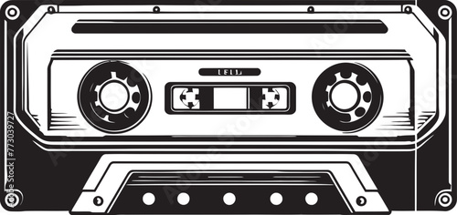 Golden Era Grooves Retro Tape Emblem Design Nostalgia Mix Vintage Cassette Icon Graphics