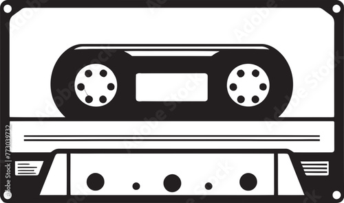 Nostalgia Mix Vintage Cassette Icon Graphics Analog Anthem Audio Tape Emblem Vector