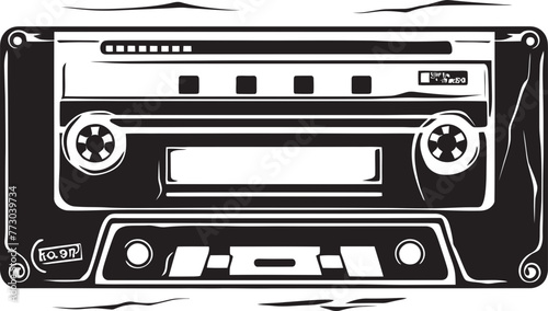 Analog Anthem Audio Tape Emblem Vector Retro Remix Classic Cassette Logo Design