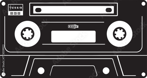 Timeless Beats Vintage Tape Logo Design Melodic Memories Retro Cassette Icon Graphics
