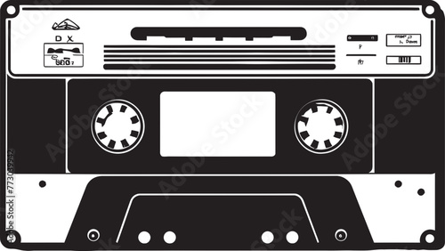 Retro Remix Audio Tape Logo Design Vintage Vibe Tape Icon Graphics