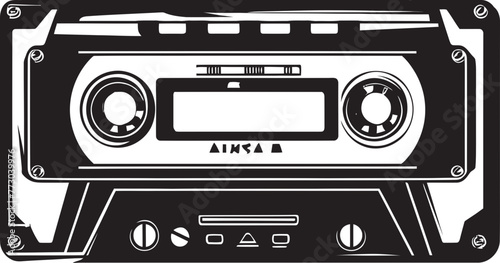 Analog Classics Vintage Tape Emblem Vector Retro Resonance Audio Cassette Logo Design