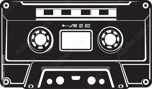 Vintage Harmony Tape Emblem Vector Melodic Journeys Retro Cassette Logo Design
