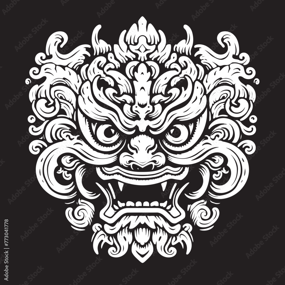 Serene Balinese Harmony Vector Emblem Logo Celestial Borong Magic Graphic Logo Design