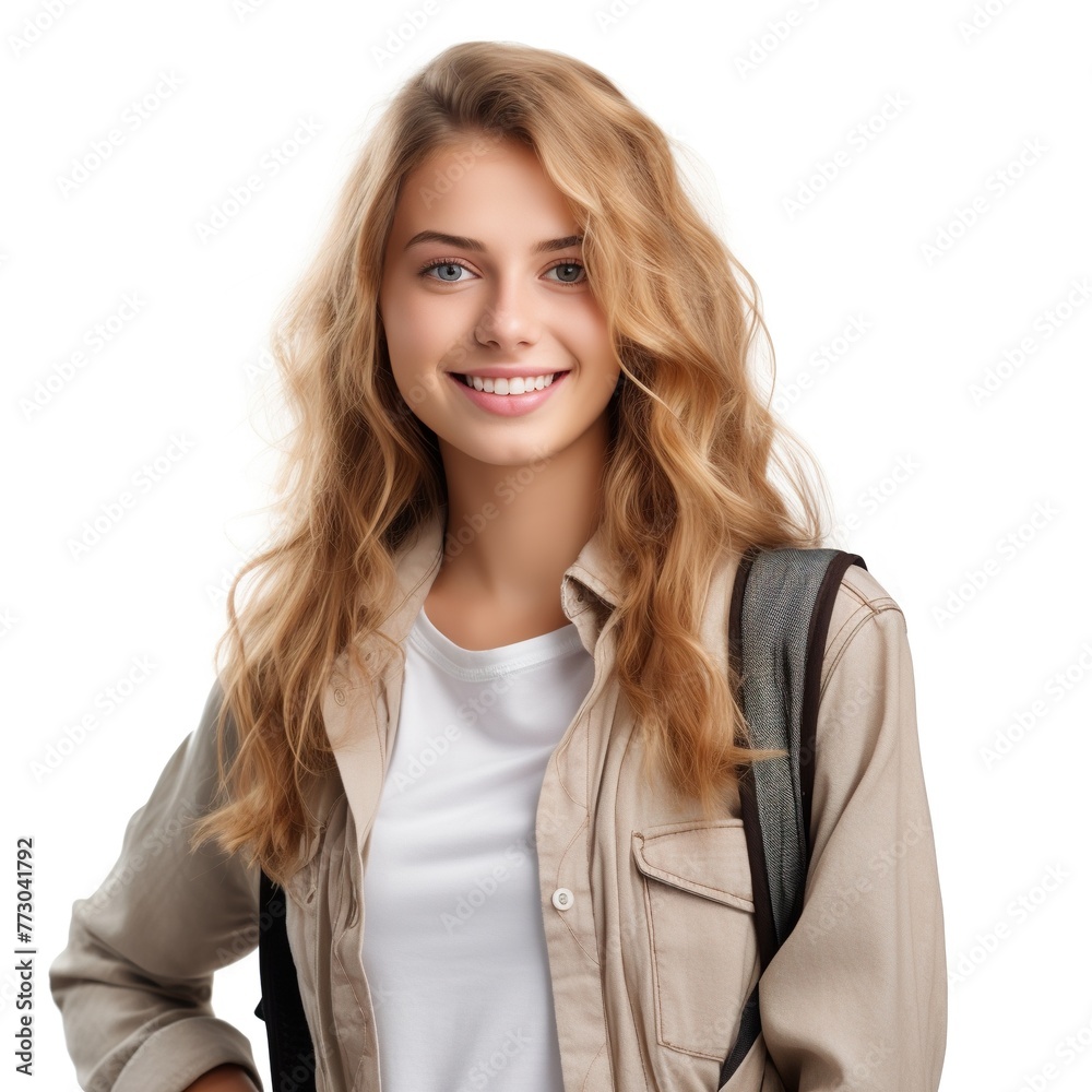 Portrait of an attractive young woman isolated on white Portrait of an attractive young woman isolated on white