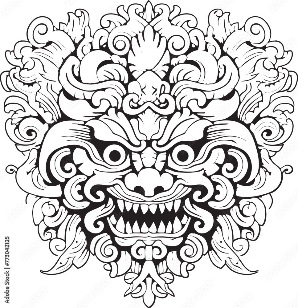 Nostalgic Borong Harmony Vector Iconic Design Vibrant Balinese Dreams Graphic Logo Graphics