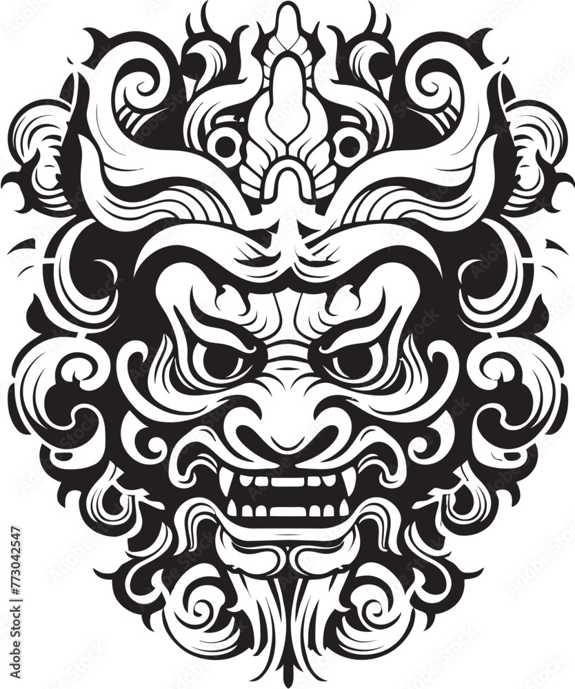 Time Honored Borong Heritage Vector Logo Graphics Cultural Symbol Borong Balinese Icon Design