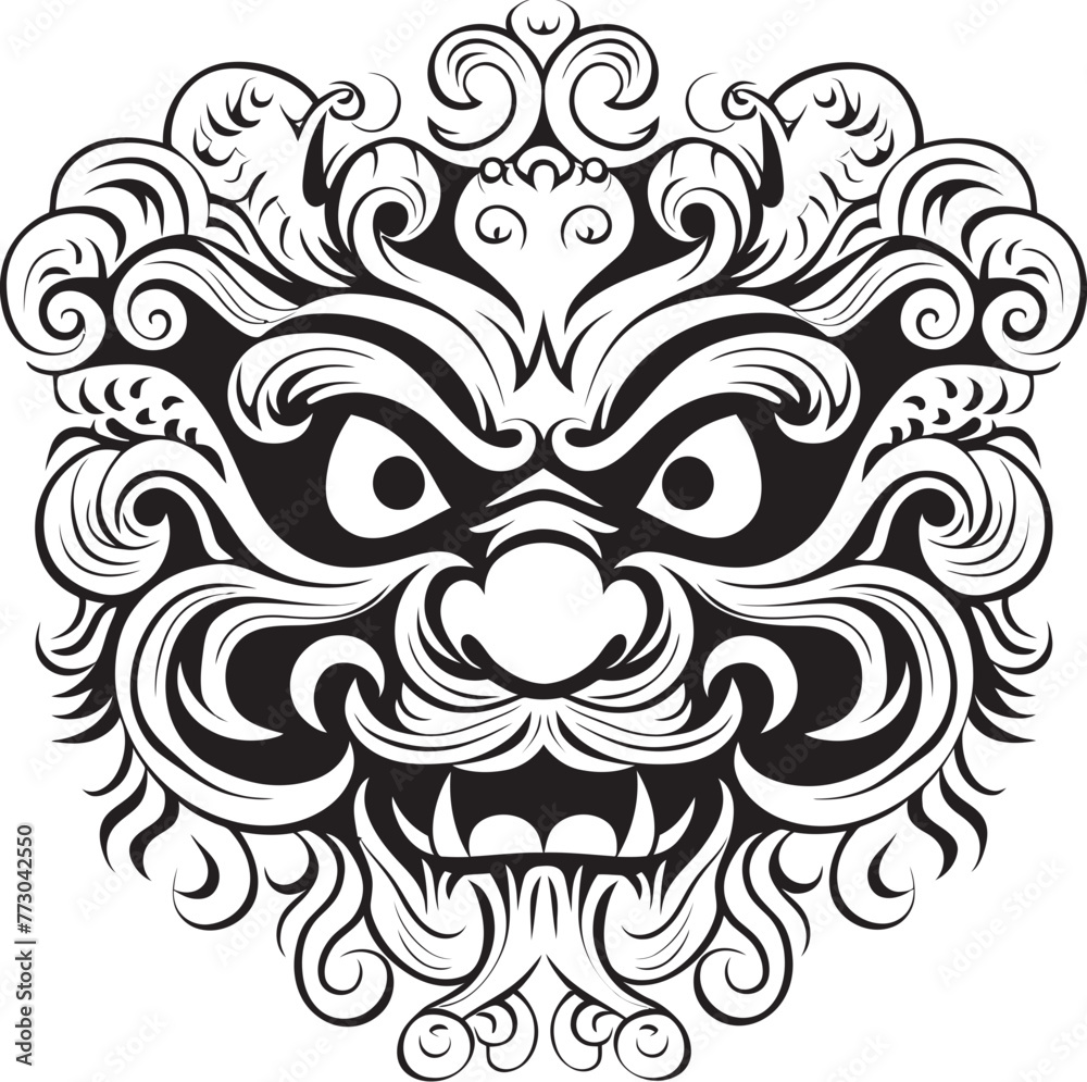 Cultural Symbol Borong Balinese Icon Design Balinese Borong Essence Vector Emblem Graphics
