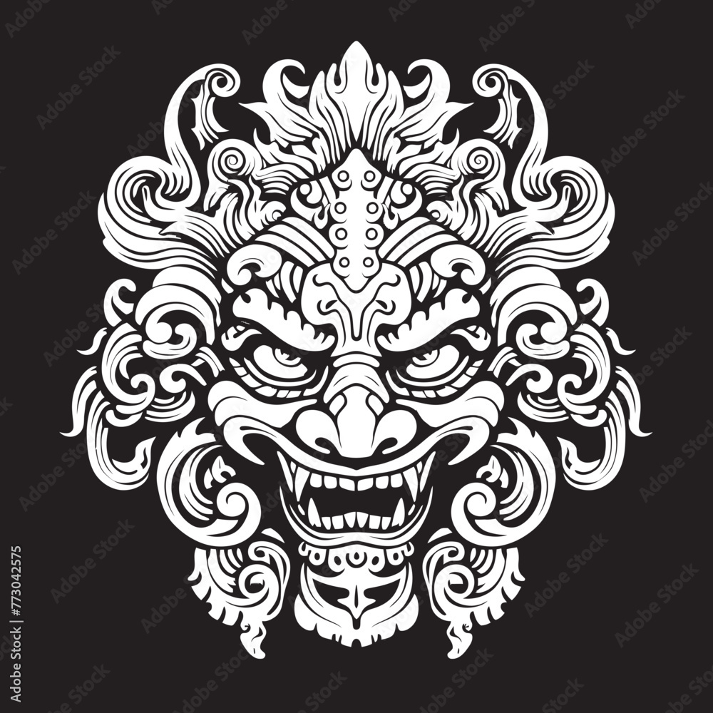Timeless Balinese Borong Iconic Logo Graphics Artistic Balinese Borong Vector Artwork Icon