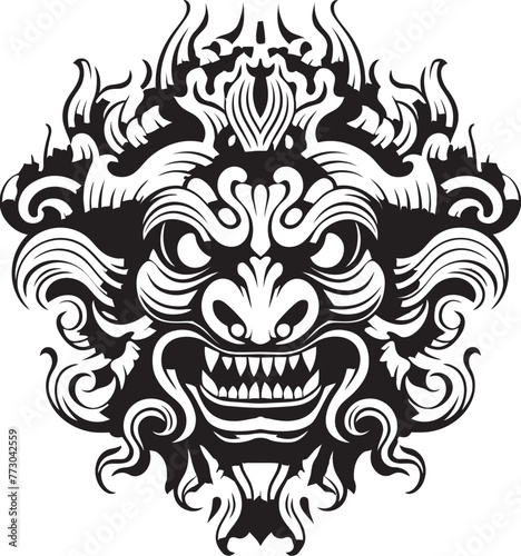 Majestic Borong Elegance Vector Iconic Emblem Artistic Borong Splendor Balinese Icon Design photo