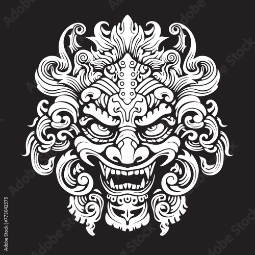 Timeless Balinese Borong Iconic Logo Graphics Artistic Balinese Borong Vector Artwork Icon