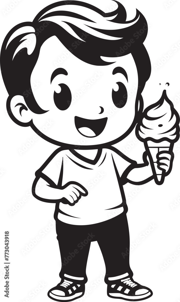 Lick n Love Vector Design of a Boy Licking Ice Cream Chilly Chomp Cartoon Boy with Ice Cream Cone Icon Lick n Love Vector Design of a Boy Licking Ice Cream Chilly Chomp Cartoon Boy with Ice Cream Cone Icon