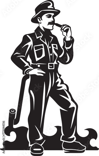 Wallpaper Mural Sizzling Savior Cartoon Fireman Rescue Icon Flame Guardian Vector Logo of a Dedicated Firefighter Torontodigital.ca