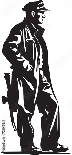 Inferno Enforcer Cartoon Fireman Symbolizing Authority Logo Ember Explorer Vector Logo Illustrating an Adventurous Firefighter
