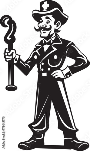 Wallpaper Mural Ember Warrior Cartoon Fireman Symbolizing Strength and Valor Firestorm Sentinel Illustrative Firefighter Emblem Logo Torontodigital.ca