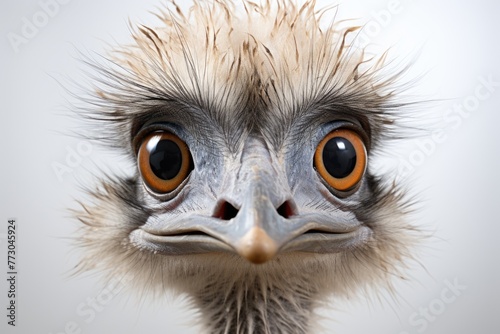 Closeup of Ostrich head big eye