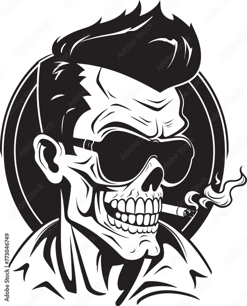 Smoking Sensation Cartoon Guy with Smoking Symbol Graphic Urban Elegance Vector Logo of a Dapper Dude with a Smoke Smoking Sensation Cartoon Guy with Smoking Symbol Graphic Urban Elegance Vector Logo of a Dapper Dude with a Smoke