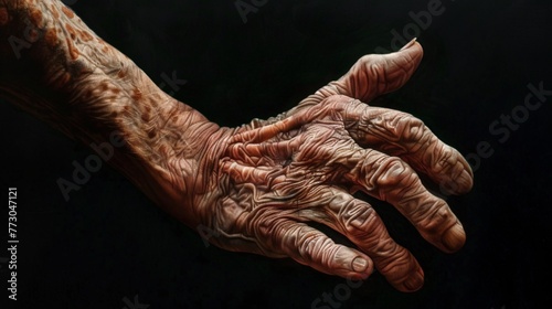 Aging Hands in the Spotlight A Monthly Celebration of Life's Journey Generative AI