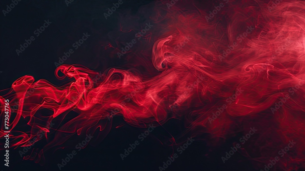 Fototapeta premium Red smoke abstract. Generative AI