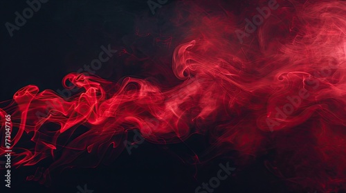 Red smoke abstract. Generative AI