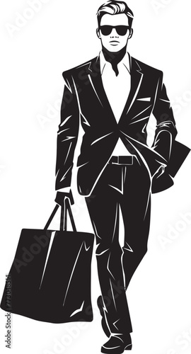 Treasure Travis Cartoon Rich Person with Money Bag Symbol Logo Billions Brenda Vector Logo of a Wealthy Tycoon with Money Bag