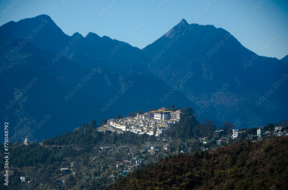 Tawang Monastery, a Buddhist monastery located in Tawang, Arunachal Pradesh, India. largest monastery in India Situated in the valley of the Tawang Chu. It is also called Gaden Namgyal Lhatse.