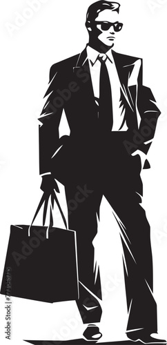 Billions Brenda Vector Logo of a Wealthy Tycoon with Money Bag Moneybags Max Cartoon Rich Person with Money Bag Vector Logo photo
