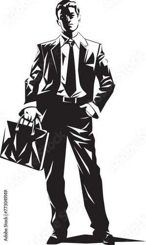 Cash Captain Cartoon Rich Person Holding a Money Bag Icon Fortune Fiona Vector Logo of a Wealthy Individual with Money Bag