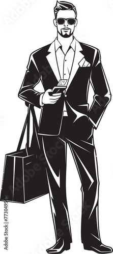 Goldmine Gloria Cartoon Rich Person with Money Bag Emblem Prosperity Percy Vector Logo of a Moneybag Toting Character