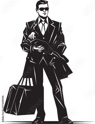 Prosperity Percy Vector Logo of a Moneybag Toting Character Dollar Dave Cartoon Rich Person Holding a Money Bag Graphic Design