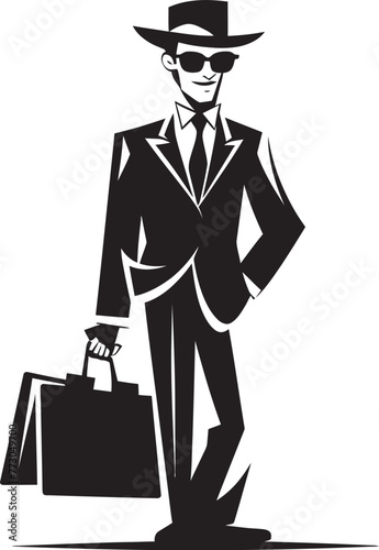 Prosperity Percy Vector Logo of a Moneybag Toting Character Dollar Dave Cartoon Rich Person Holding a Money Bag Graphic Design