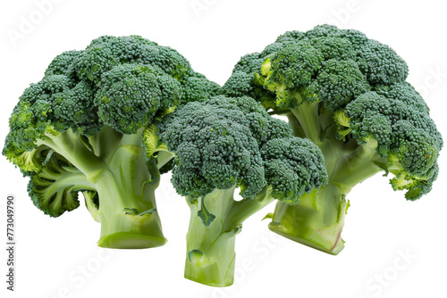 Broccoli Heads isolated on transparent background