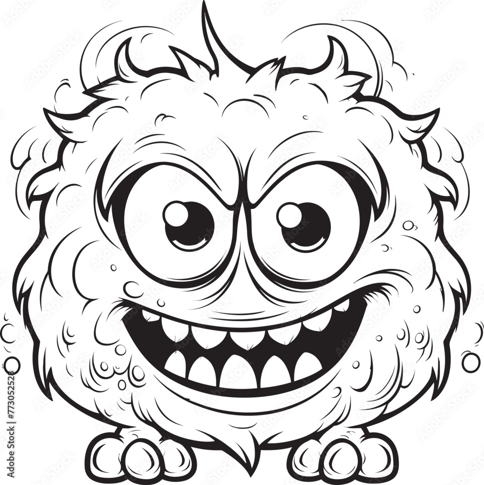 Wondrous Whimsy Coloring Pages Featuring Creepy and Cute Creatures Diabolical Delight Vector Logo Design of Lovable Monster Icons Wondrous Whimsy Coloring Pages Featuring Creepy and Cute Creatures Diabolical Delight Vector Logo Design of Lovable Monster Icons
