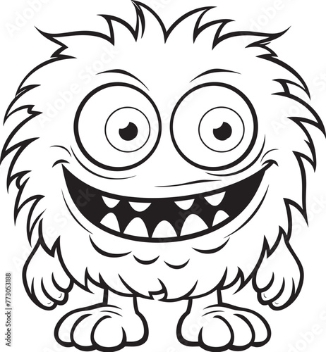 Whimsical Whispers Coloring Pages Showcasing Quirky Monster Characters Creepy Capers Vector Graphics of Spooky and Cute Monsters