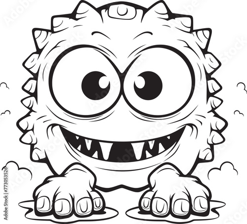 Freaky Friends Coloring Pages with Creepy and Cute Monster Designs Monster Mayhem Vector Icon Graphics of Quirky Monster Characters