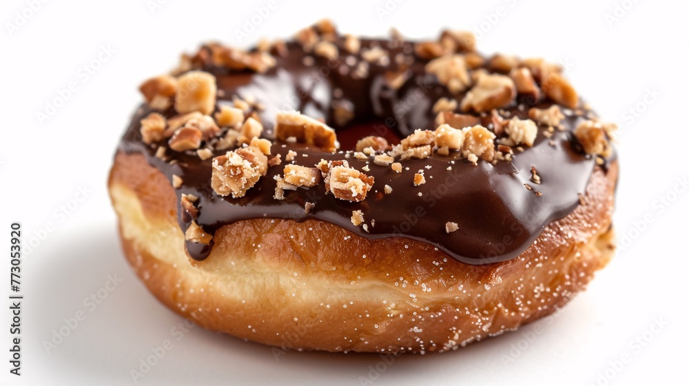 Chocolate-Covered Walnut Donut with a Twist A Delicious Treat for National Donut Day Generative AI