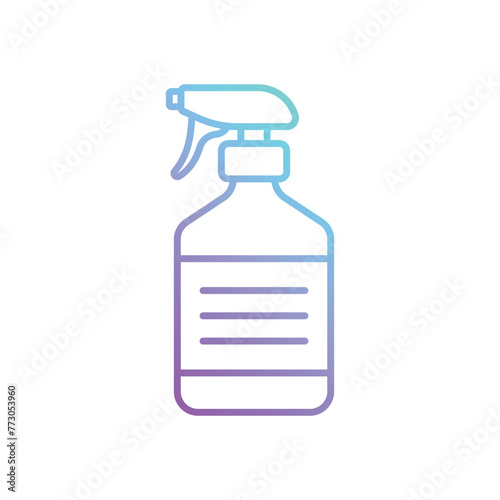 Gradient Color Disinfectant Spray vector icon
