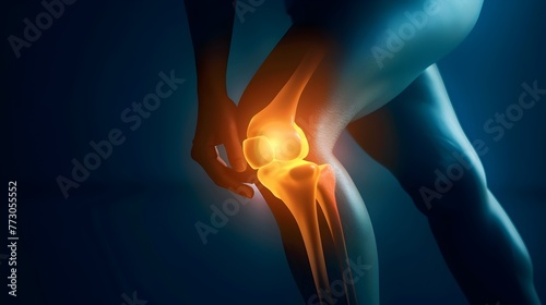 Glowing Orthopedic Joint Anatomy for Clinic and Hospital Advertising