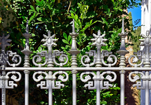Metallic fence in Petropolis, Rio de Janeiro, Brazil