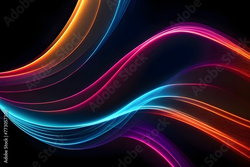  colorful neon glowing motion abstract background 