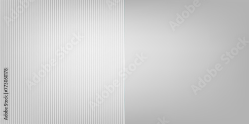 Reeded pattern glass vector background. Transparent plastic panels vertical texture effect. Clear line ribbed plate sheet with corrugated repeat elegant bath mirror. Empty blurry wall in spa building.