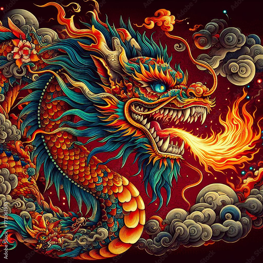 chinese dragon on the wall chinese dragon on the wall