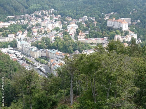 Blick auf Karlsbad vom Dianaturm photo