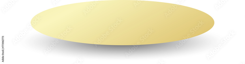 Gold paper round and shadow Gold paper round and shadow