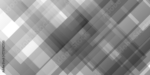 Abstract minimal geometric white and gray light background design. white transparent material in triangle diamond and squares shapes in random geometric pattern. © Alibuss