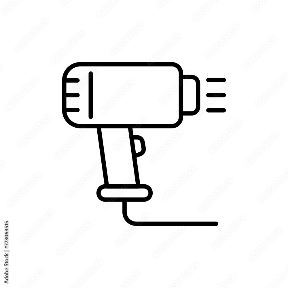 Hair dryer outline icons, minimalist vector illustration ,simple transparent graphic element .Isolated on white background Hair dryer outline icons, minimalist vector illustration ,simple transparent graphic element .Isolated on white background