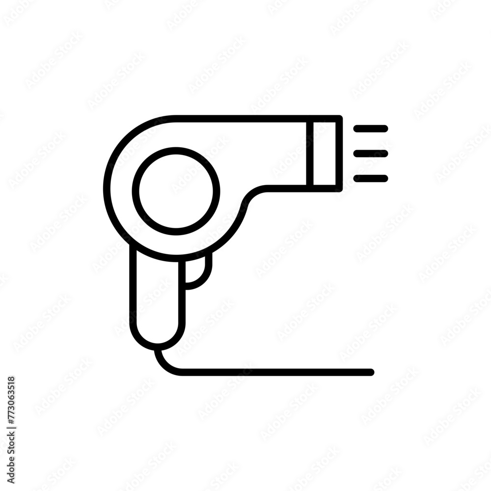 Hair dryer outline icons, minimalist vector illustration ,simple transparent graphic element .Isolated on white background Hair dryer outline icons, minimalist vector illustration ,simple transparent graphic element .Isolated on white background