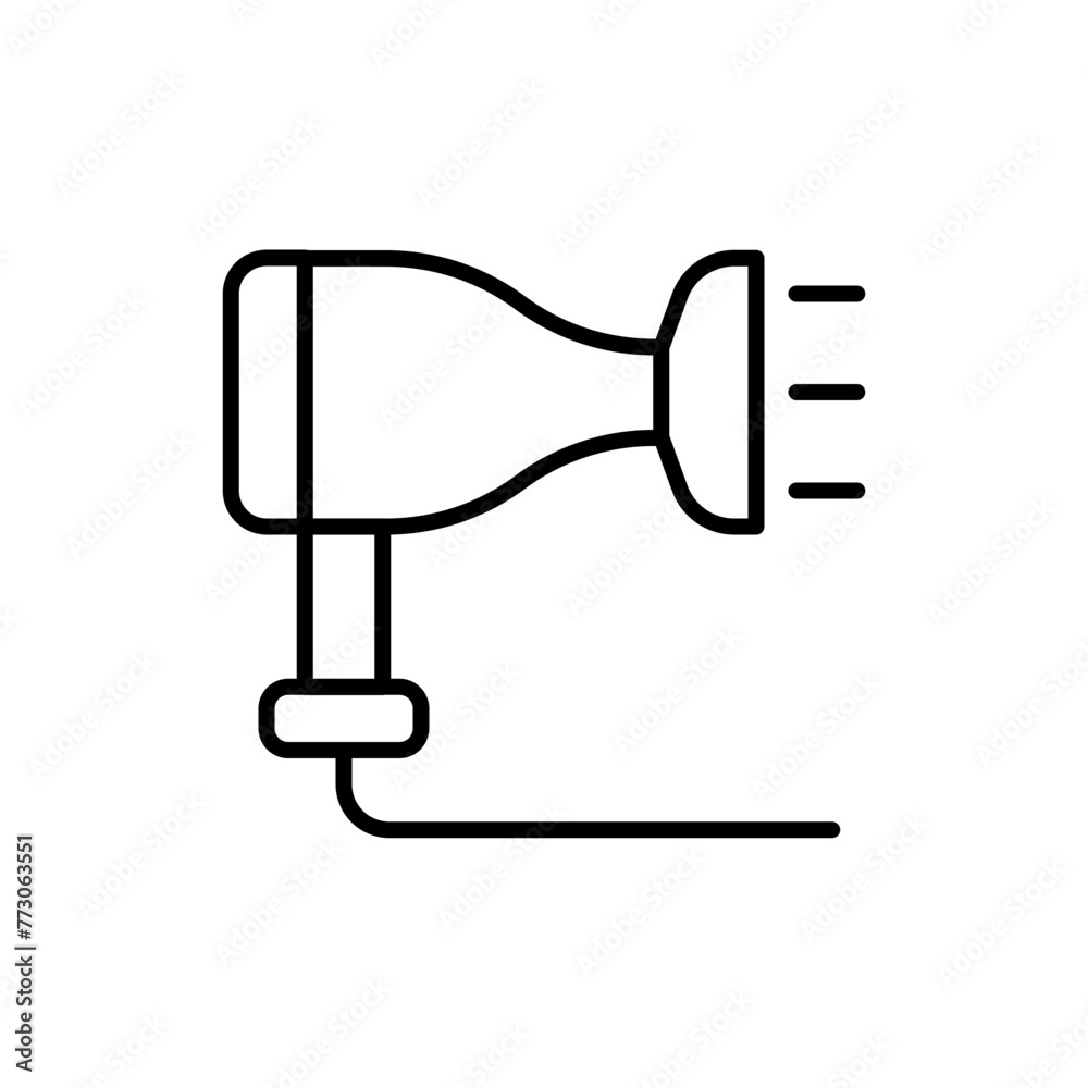 Hair dryer outline icons, minimalist vector illustration ,simple transparent graphic element .Isolated on white background Hair dryer outline icons, minimalist vector illustration ,simple transparent graphic element .Isolated on white background